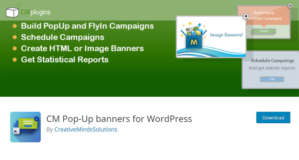 WordPress için CM Pop-Up banner'ları