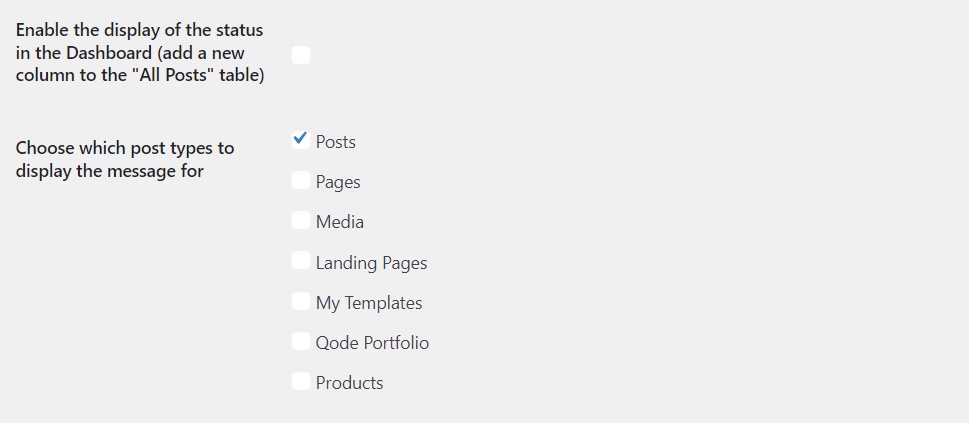 Gönderi Türlerini Seçin
