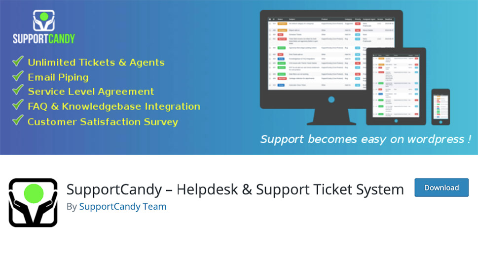 SupportCandy – Yardım Masası ve Destek Bilet Sistemi