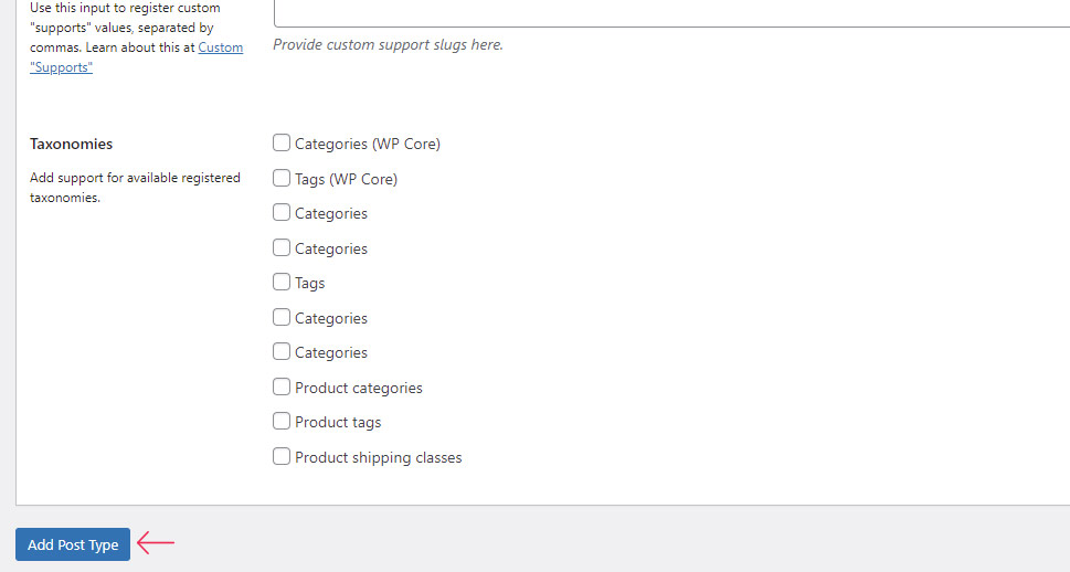 Gönderi Türü Ekle