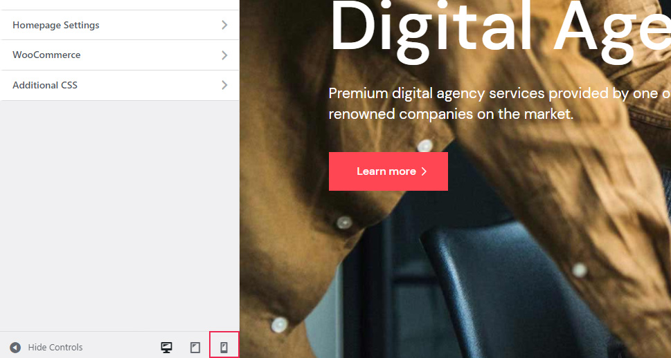 Özelleştirici Mobil Görünüm