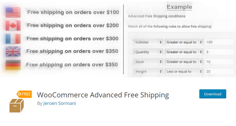 WooCommerce Gelişmiş Ücretsiz Gönderim