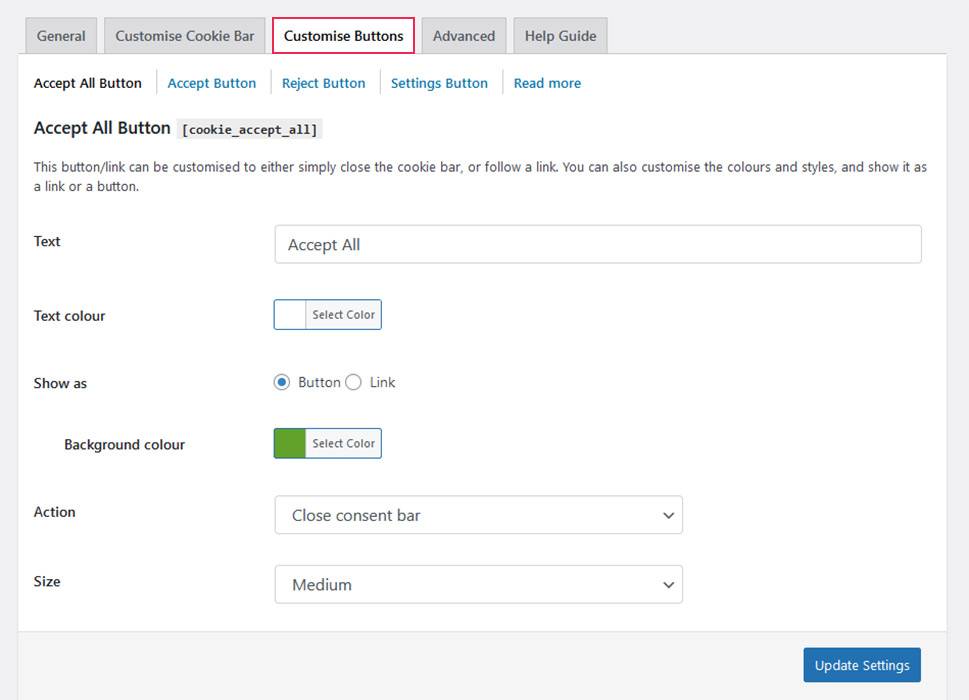 Çerez Düğmelerini Özelleştir