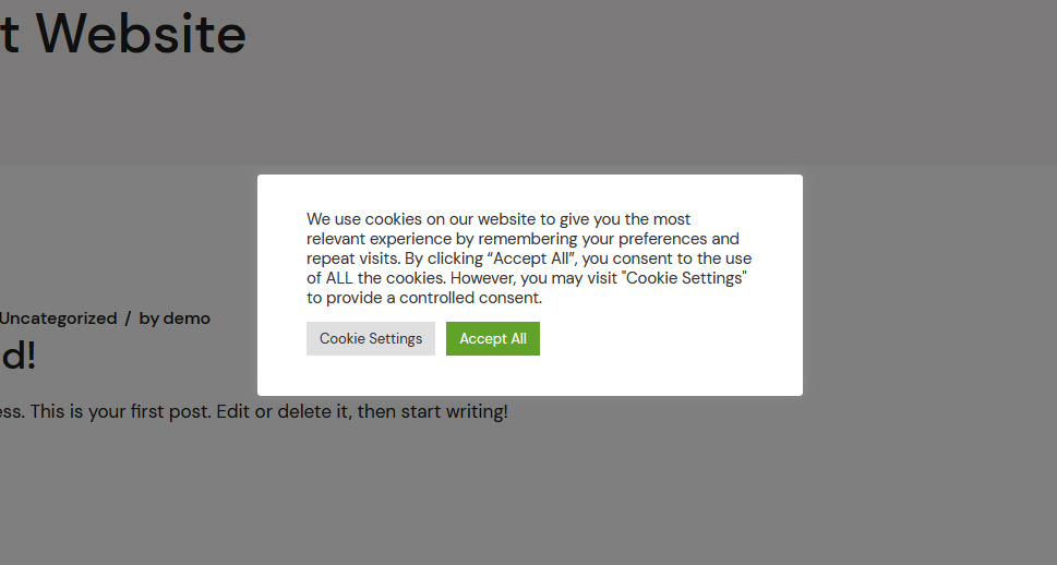 Çerez Açılır Penceresi