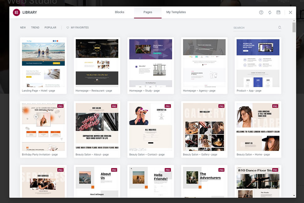 Elementor Şablonları