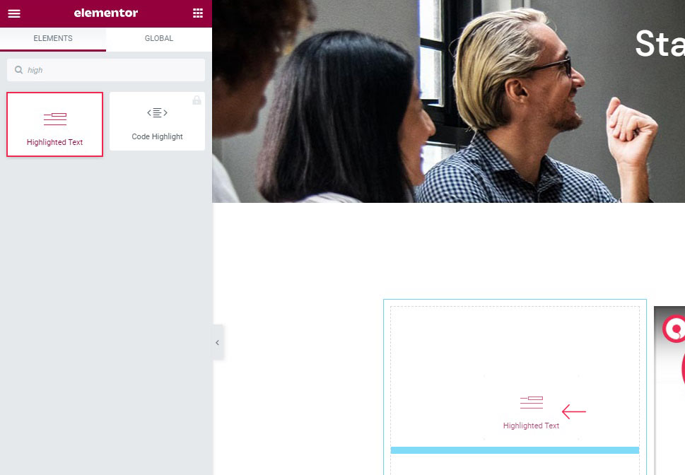 Vurgulanan Metni Sürükleyin